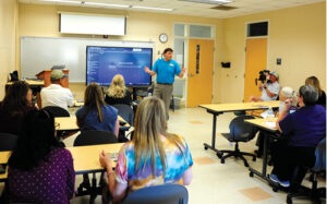 President Zac Schnell presenting at AI Fest 2026